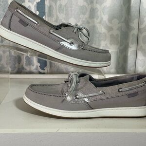 Sperry Gray Boat Shoes womens size 8